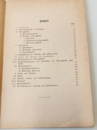 "Der Schießmeister" Anweisung zur sicheren Ausführung der Sprengarbeit, zweite umgearbeitete Auflage 1935, 58 Seiten, DIN A5.  KEINE Militärische Vorschrift