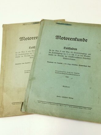 "Motorenkunde" Leitfaden, zweite-verbesserte Auflage Wort und Bildteil 1941, DIN A4