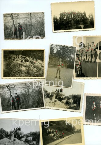 HJ, zehn Aufnahmen von Angehörigen der Hitlerjugend in einem Feldlager in Ostpreußen, maße 6 x 9cm