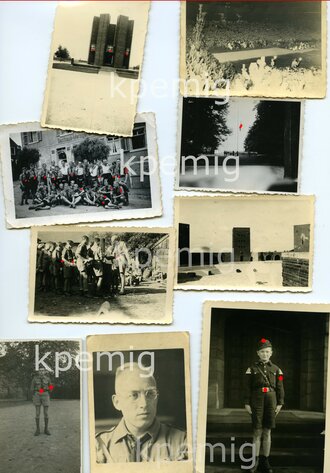 HJ, neun Aufnahmen von Angehörigen der Hitlerjugend