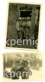 Acht Aufnahmen von Angehörigen des Heeres in Wintertarn bekleidung in ihren Feldstellungen und auf dem Marsch, maße 7 x 10cm