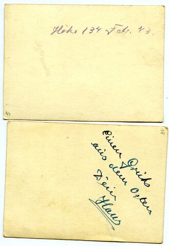 Sieben Aufnahmen von Angehörigen des Heeres in Wintertarn bekleidung in ihren Feldstellungen, maße 7 x 10cm