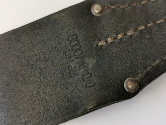 Koppelschuh zum Seitengewehr M84/98 für K98 der Wehrmacht. getragenes Stück mit Reichsbetriebsnummer