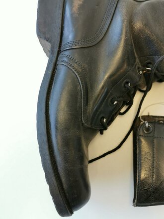 U.S. 1973 dated pair of combat boots, size 7W. Used, uncleaned