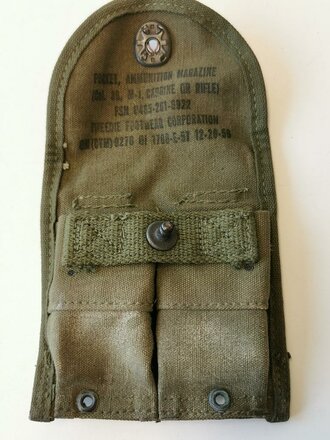 U.S. Carbine magazine pouch 1958 dated. Used uncleaned