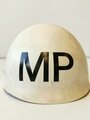 U.S. ? white plastic "MP" helmet liner marked EC NL 77