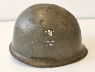 U.S. WWII front seam helmet shell, post war overpainted