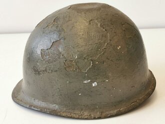 U.S. WWII front seam helmet shell, post war overpainted