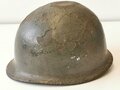 U.S. WWII front seam helmet shell, post war overpainted