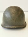 U.S. WWII front seam helmet shell, post war overpainted