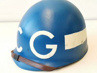U.S. post war helmet liner, original blue paint "...
