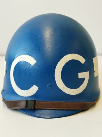 U.S. post war helmet liner, original blue paint "...