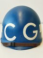 U.S. post war helmet liner, original blue paint " CG"