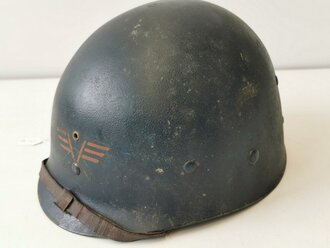 U.S. WWII helmet liner, original blue paint