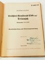 D 605/19 "Leichtes Kraftrad 250cm Triumph Baumuster BD 250W" Gerätbeschreibung und Bedienungsanweisung vom 21.04.42. Guter Zustand, komplertt