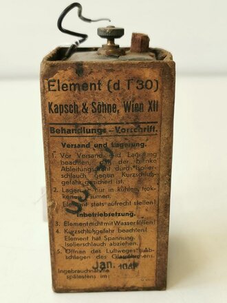 Element ( d T30) von Kapsch & Söhne Wien datiert 194?  Leer, KEIN VERSAND NACH ÜBERSEE