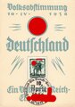 III. Reich - Propaganda-Postkarte "Volksabstimmung Deutschland 1938"