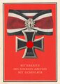 Farbige Propagandapostkarte "Ritterkreuz des Eisernen Kreuzes mit Eichenlaub"