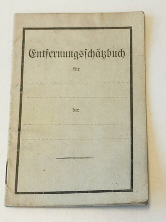 "Entfernungsschätzbuch" Eintragungen von 1941