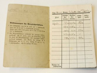 "Entfernungsschätzbuch" Eintragungen von 1941