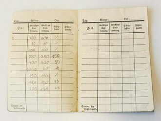 "Entfernungsschätzbuch" Eintragungen von 1941