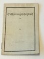 "Entfernungsschätzbuch" Eintragungen von 1941