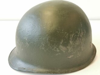 U.S. WWII front seam steel helmet shell, overpainted