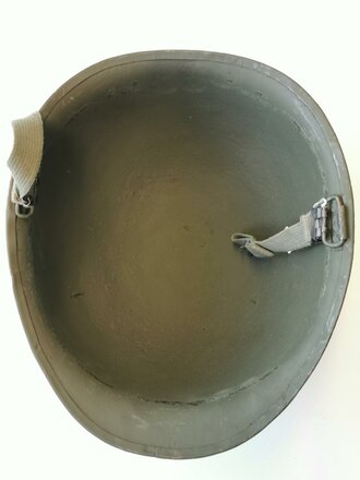 U.S. WWII front seam steel helmet shell, overpainted