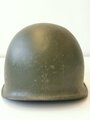 U.S. WWII front seam steel helmet shell, overpainted