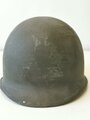 U.S. WWII front seam steel helmet shell, overpainted