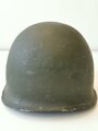 U.S. WWII front seam steel helmet shell, overpainted