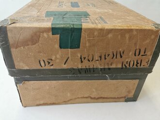 U.S. 1966 dated cardboard shipping container for Canopy, personnel Para Type T-10