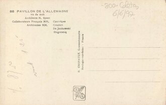 Ansichtskarte "Pavillon de LAllemagne - Exposition Internationale Paris 1937"