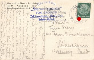 Ansichtskarte "Gründungs Ecke der N.S.D.A.P im Sternecker Bräustübl München", 