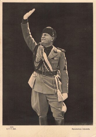 Ansichtskarte "Riproduzione Interdetta Mussolini" Nr. 1470