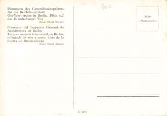 Ansichtskarte "Ost-West Achse in Berlin - Blick auf das Brandenburger Tor"