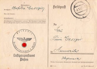 Ansichtskarte "Feldpostkarte - 1942 Prosit Neujahr...