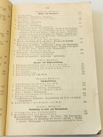 "Der Dienstunterricht im Heere, Ausgabe für den Schützen der Schützenkompanie" Jahtgang 1940 stärker gebraucht, Einband zum Teil lose