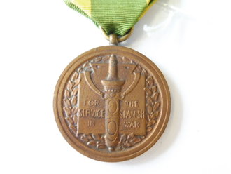 U.S. Army  before WWI, medal  For service in the spanish war, OLDER REPRODUCTION