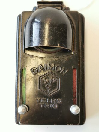 Taschenlampe Wehrmacht, Daimon Telko Trio,  Originallack, Funktion nicht geprüft