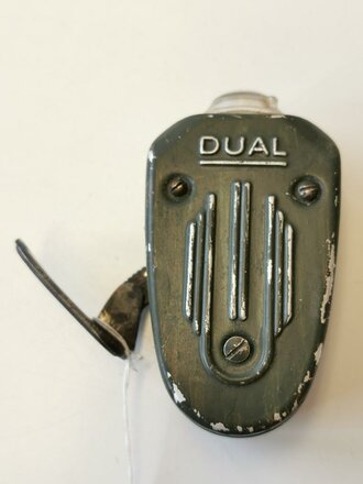 Dynamotaschenlampe "Dual" grüner Originallack, Funktioniert, macht dabei aber fürchterliche Geräusche