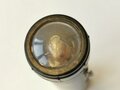 Stabtaschenlampe aus brauner Preßmasse, Funtion nicht geprüft, Gesamtlänge 11cm