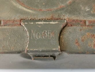 1.Weltkrieg Taschenlampe "Pertrix" Feldgrauer Originallack, Funktion nicht geprüft