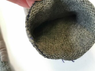 Paar Strickhandschuhe Wehrmacht, ungewöhnliches Modell. Getragen, guter Zustand