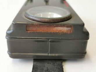 Taschenlampe Wehrmacht Daimon, guter Zustand, graugrüner Originallack,  Funktion nicht geprüft