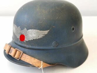 Stahlhelm Luftschutz, Originallack, ungereinigtes Stück