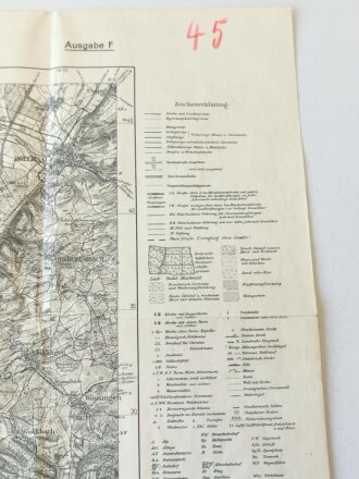 Kleine Umgebungskarte Karlsruhe, Stand 1940