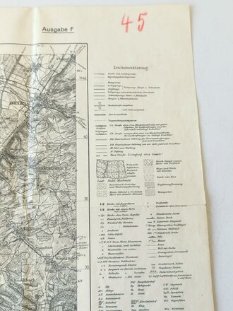 Kleine Umgebungskarte Karlsruhe, Stand 1940