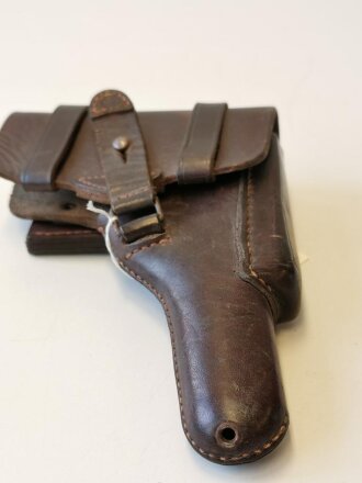 Luftwaffe Pistolentasche, schokoladenbraunes Leder