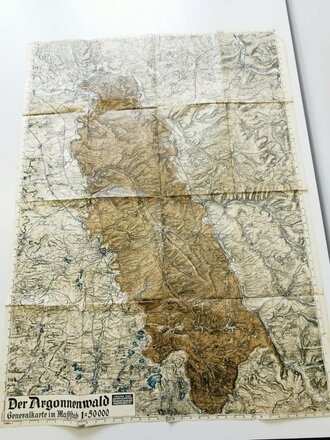 1.Weltkrieg, Landkarte " Der Argonnenwald"